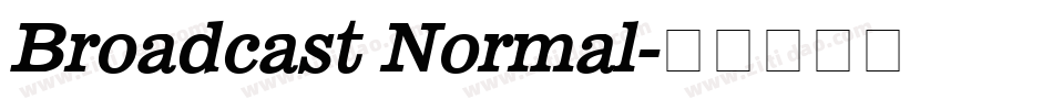 Broadcast Normal字体转换